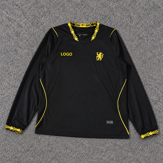 26/27 Chelsea F.C. Visitante Manga larga Fan · Alfombra gris, escudo original y LOGO en la marca deportiva