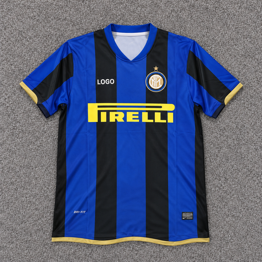 08/09 F.C. Internazionale Milano Local Champions League Retro Fan · Alfombra gris, escudo original y LOGO en la marca deportiva