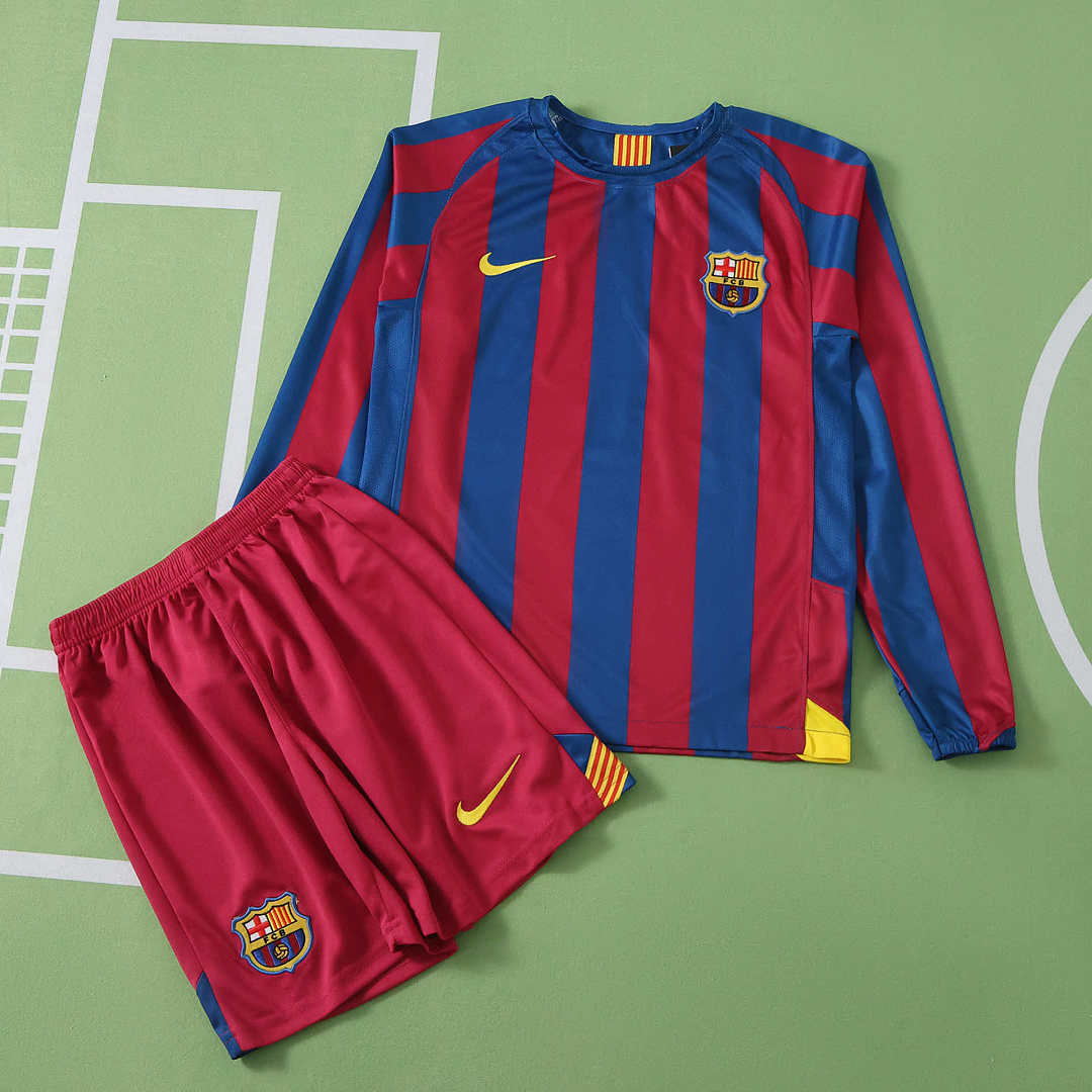 05/06 FC Barcelona / Barça Local Retro Manga larga Conjunto infantil · Referencia del proveedor: 254299128