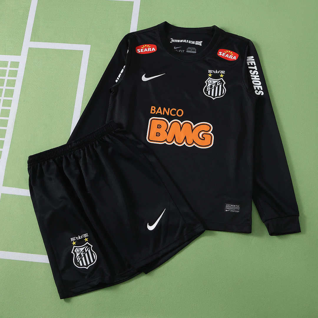 12/13 Santos FC Black Retro Manga larga Conjunto infantil · Referencia del proveedor: 254299559