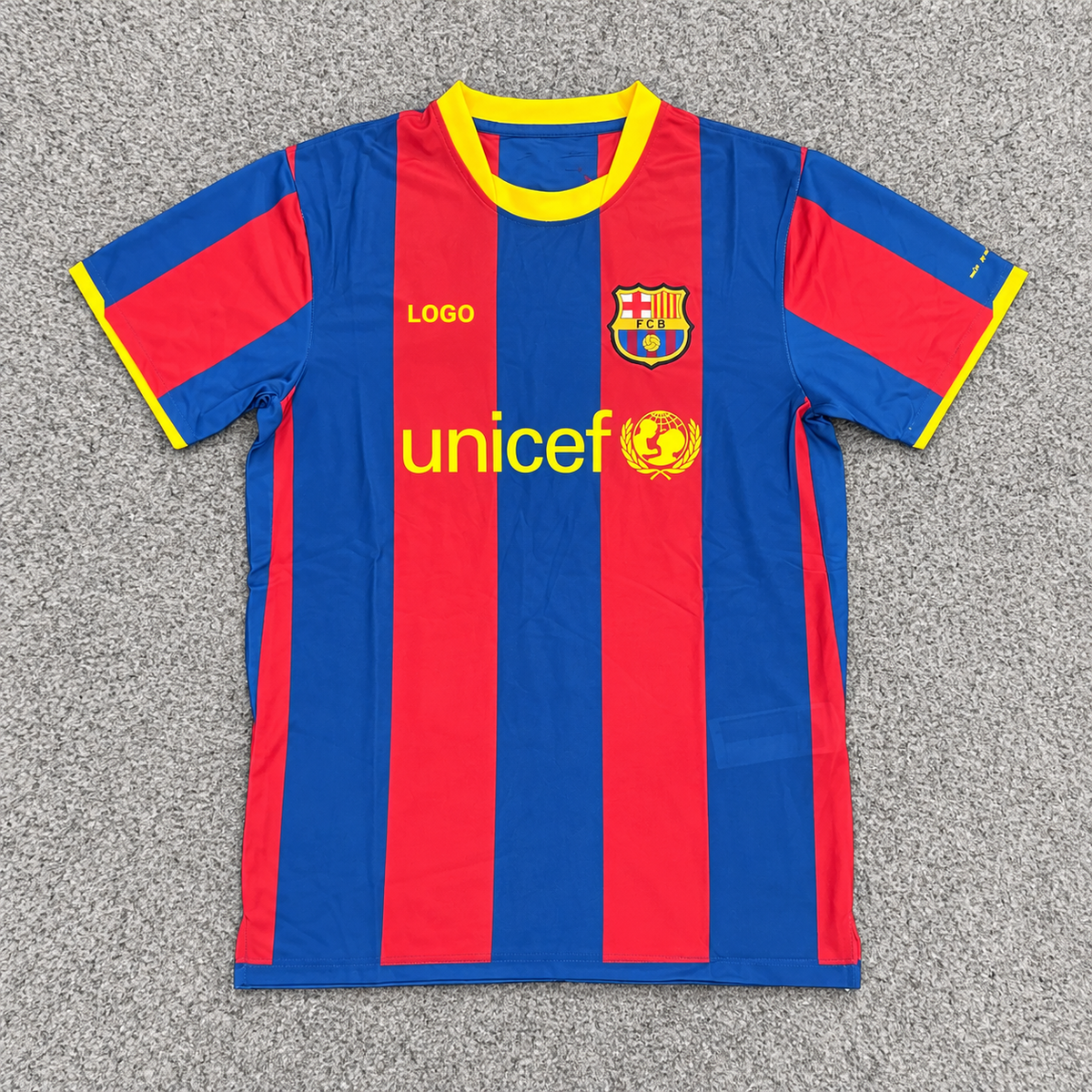 FC Barcelona · Local 10/11 · Retro · alfombra gris